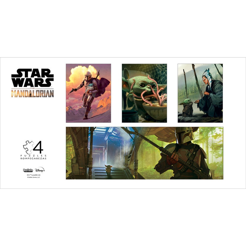 Star Wars: The Mandalorian – 4 x 1 Multipack – 300 & 500 Piece Puzzles