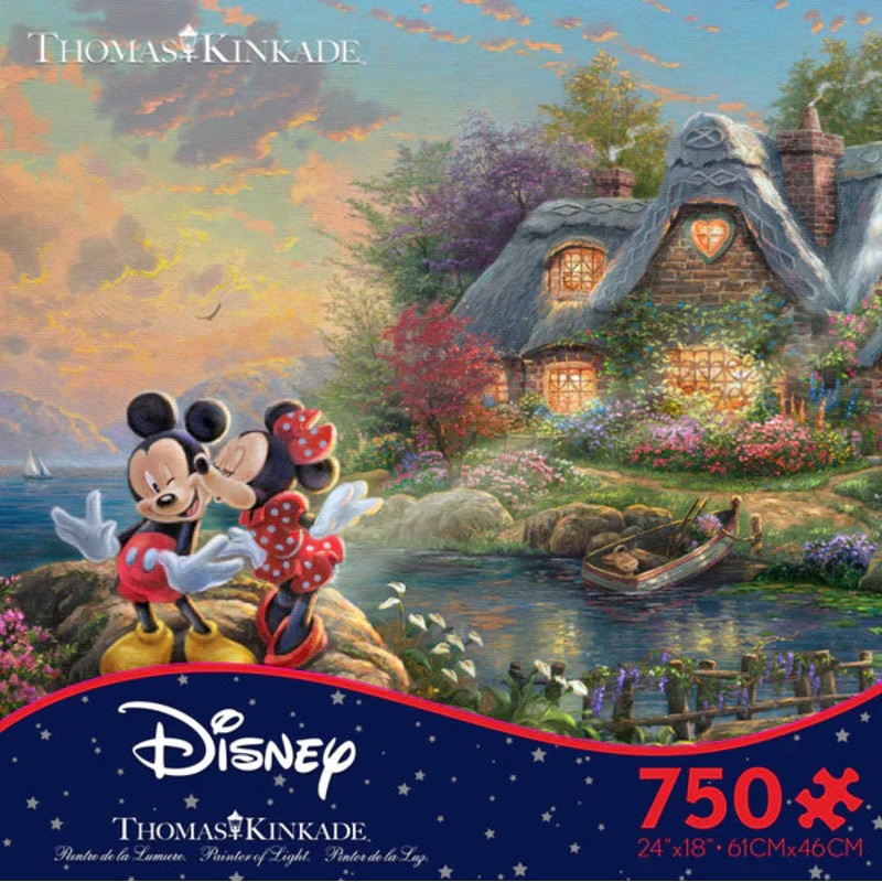Thomas Kinkade Disney – Mickey & Minnie: Sweetheart Cove – 750 Piece Puzzle
