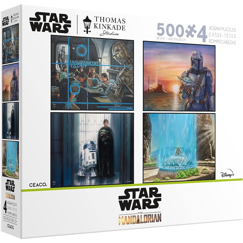 Thomas Kinkade Star Wars: The Mandalorian – Multipack – 4 in 1 Puzzles – 4 x 500 Piece Puzzle