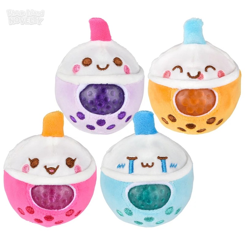 3 Bubble Tea Squeezy Bead Plush