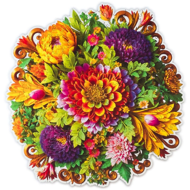 Flora – Charming Bouquet Wooden Puzzle – 200 Pieces