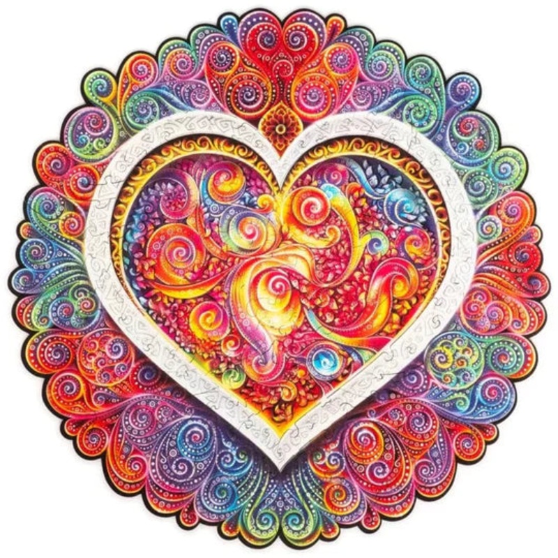 Mandala – Conscious Love Wooden Jigsaw Puzzle