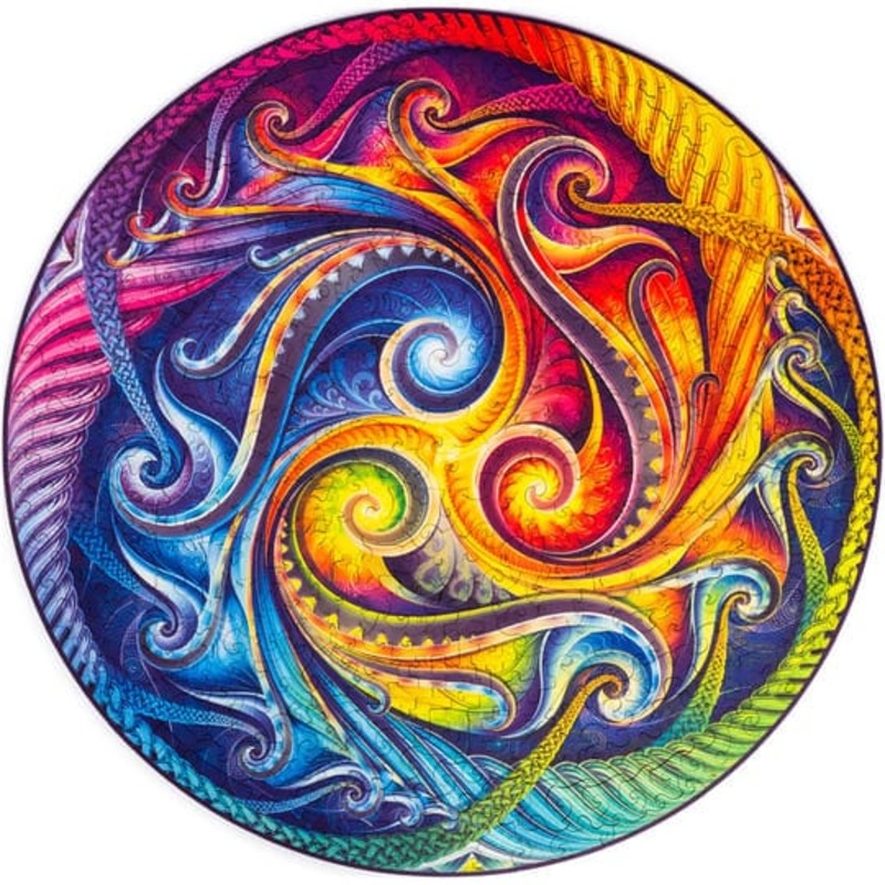 Mandala – Spiral Incarnation Wooden Jigsaw Puzzle