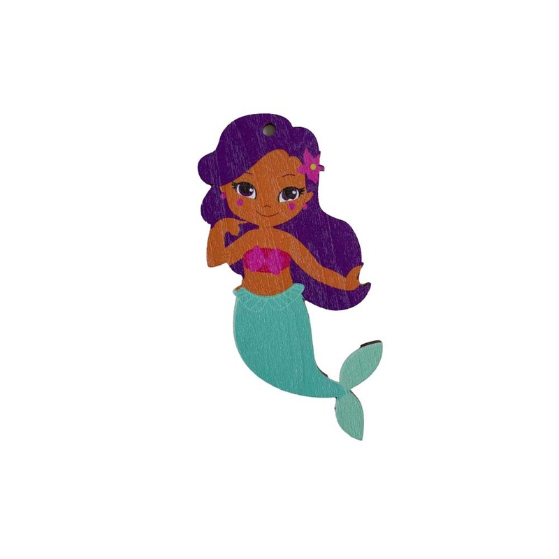 Personalized  Wooden Christmas Ornament Mermaid (Standard)