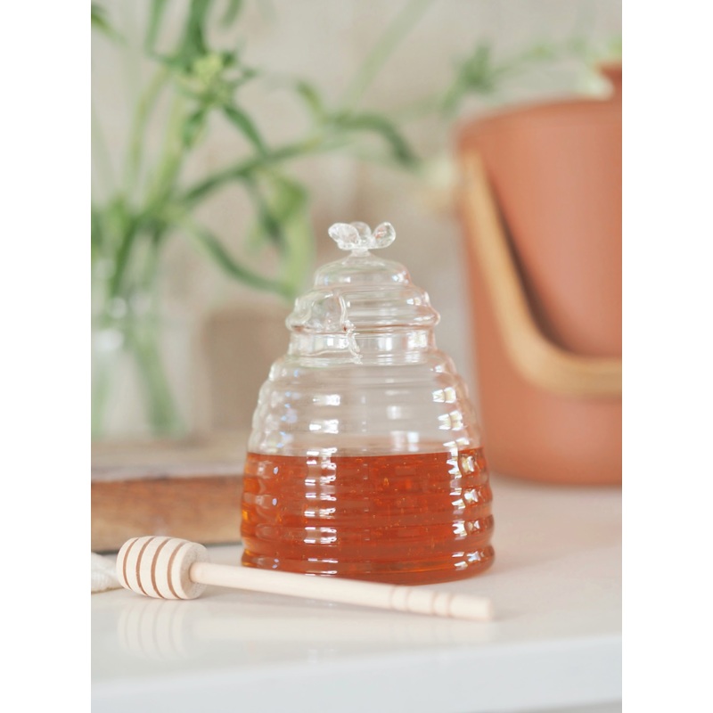 Glass Honey Jar w/ Dipper