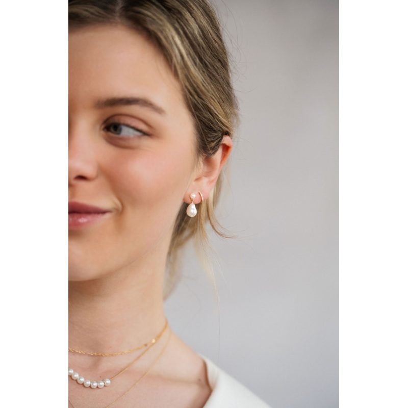 Baroque Petite Pearl Drop Earrings