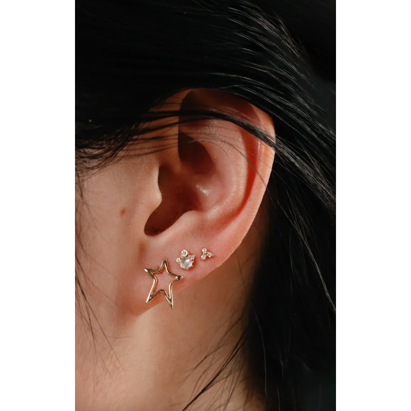 Bright Star Studs | 14K Gold