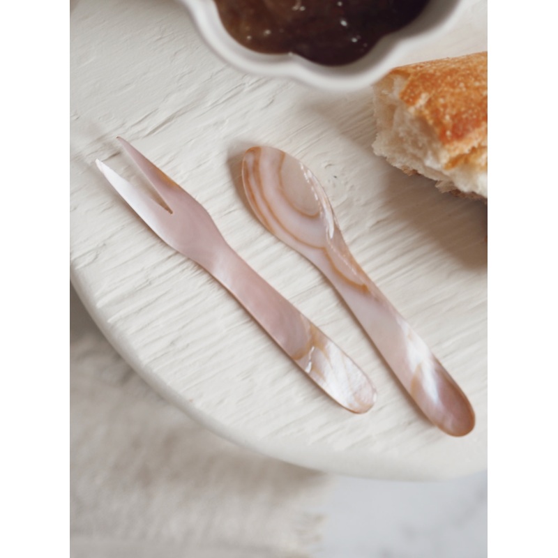 Brown Seashell Mini Utensils