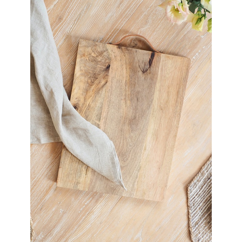 Eliot Cutting Board w/ Leather Handle
