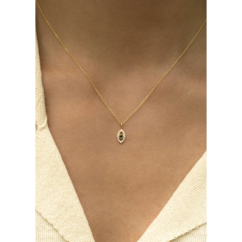 Evil Eye Sapphire Necklace