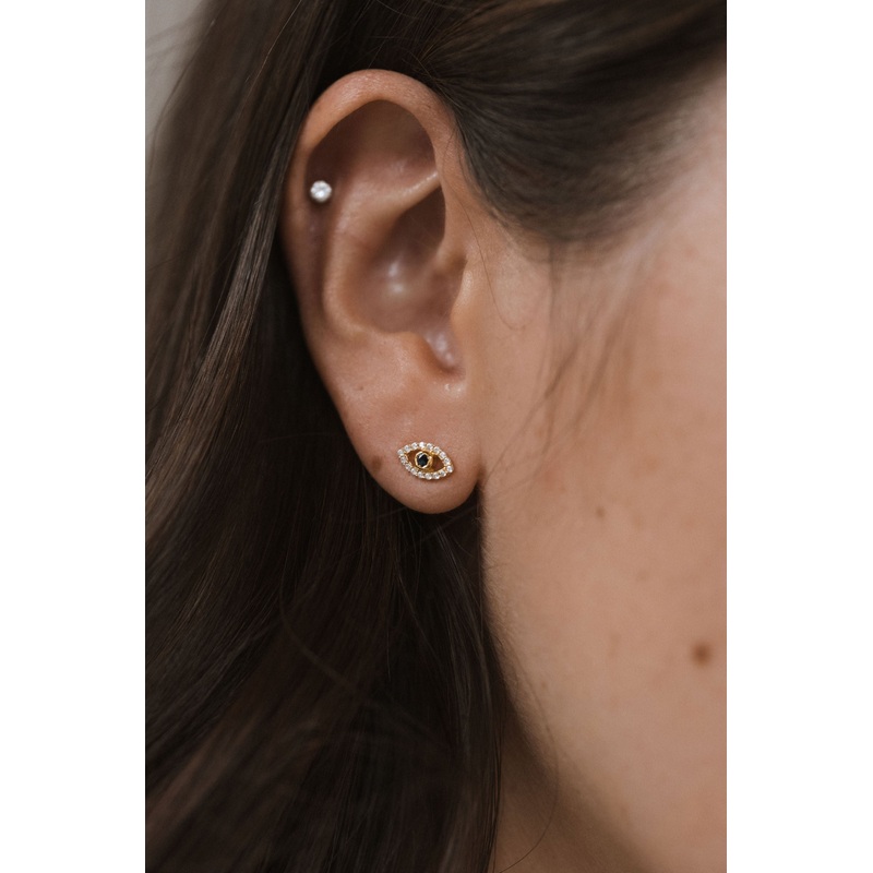 Evil Eye Sapphire Studs