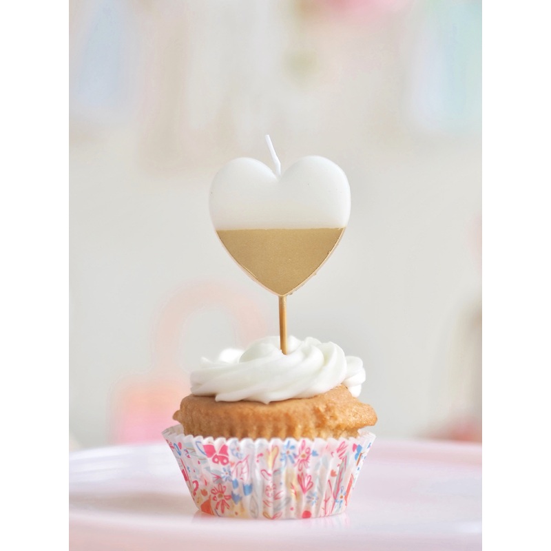 Gold Dipped Heart Candle