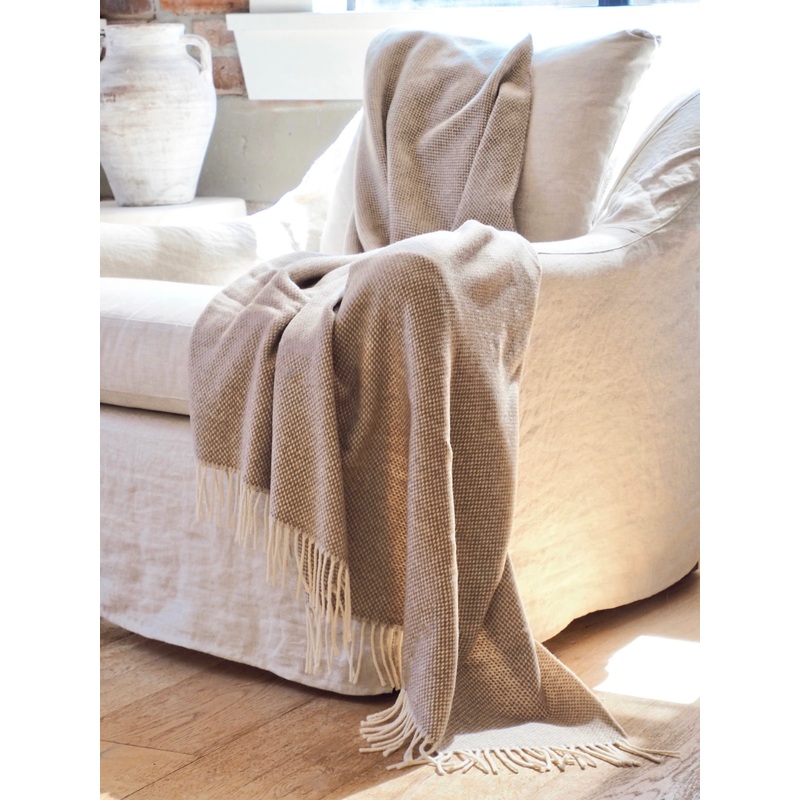 Juno Taupe Cashmere Throw