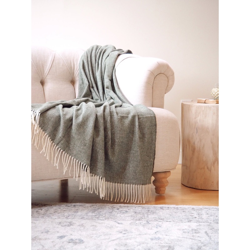 Monroe Hunter Herringbone Throw