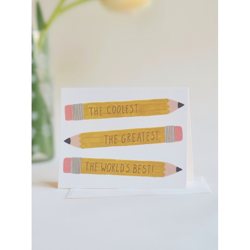 Pencils Foil Friendship Card