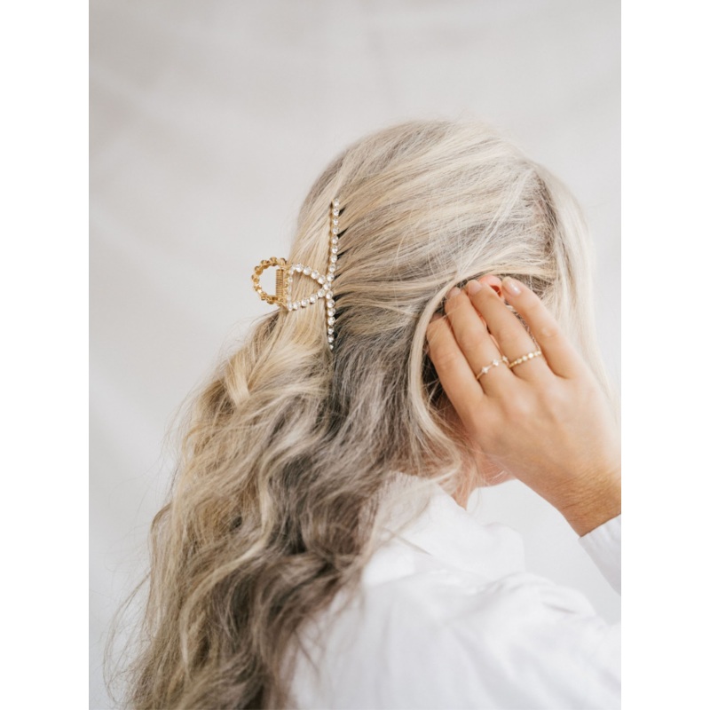 Rhinestone Loop Claw Clip