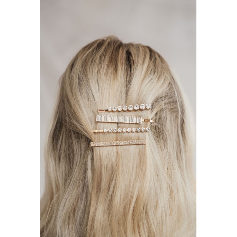 Variety Rhinestone Bobby Pin 4pc Set