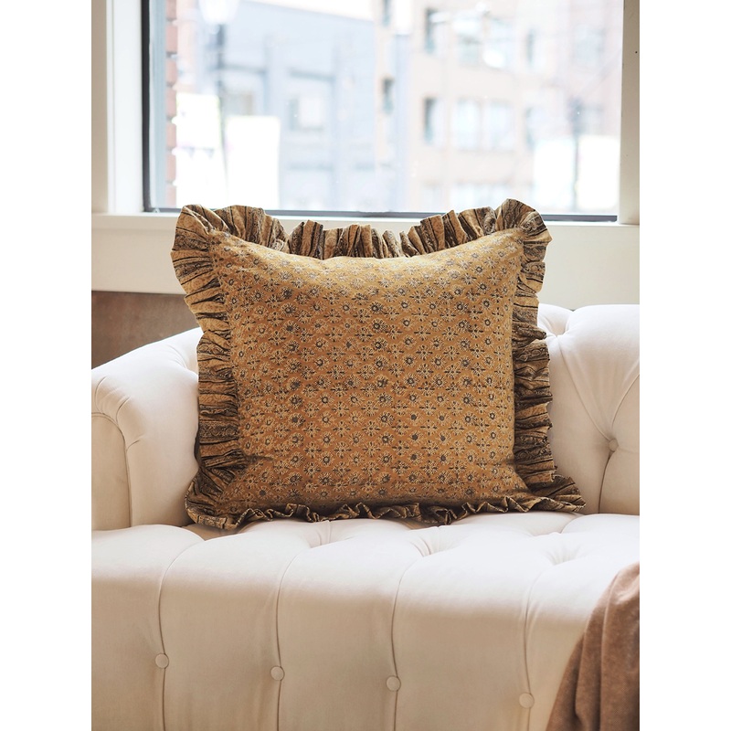 Anika Positano Ruffle Pillow | 22×22