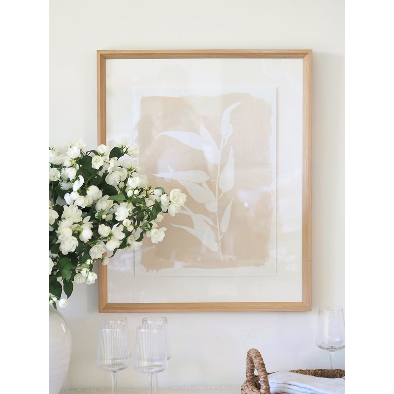 Floral Relief 2 Wood Frame | 22.25 x 27.25