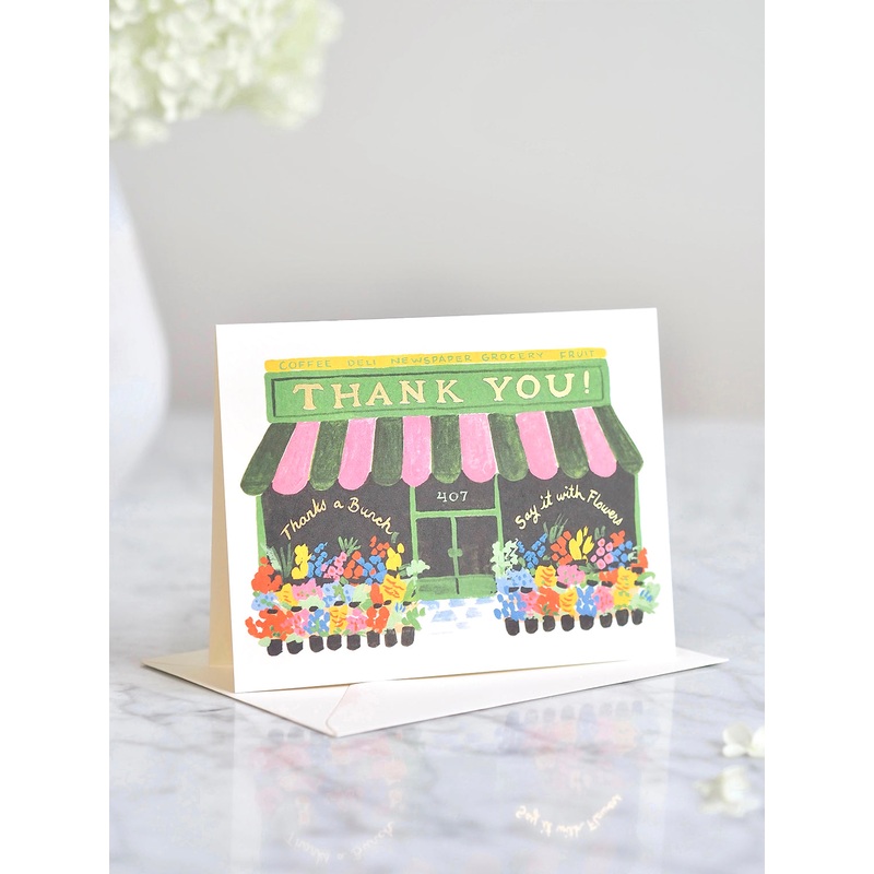 Flower Shop Thank You Card