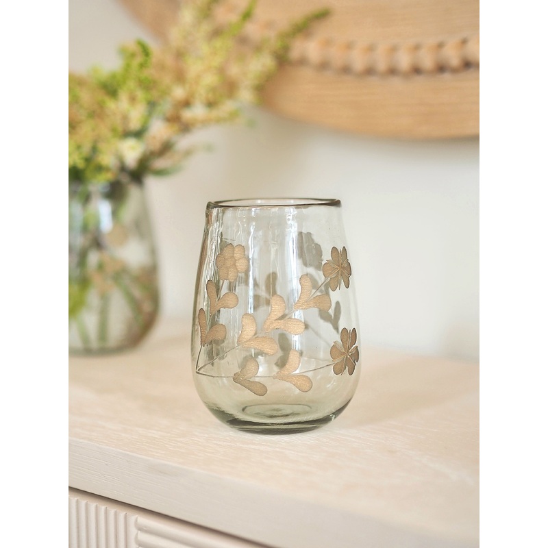 Rosalie Etched Gold Vase
