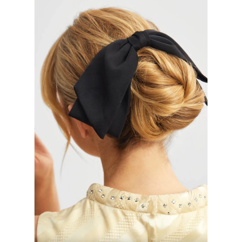Black Bow Hair Clip
