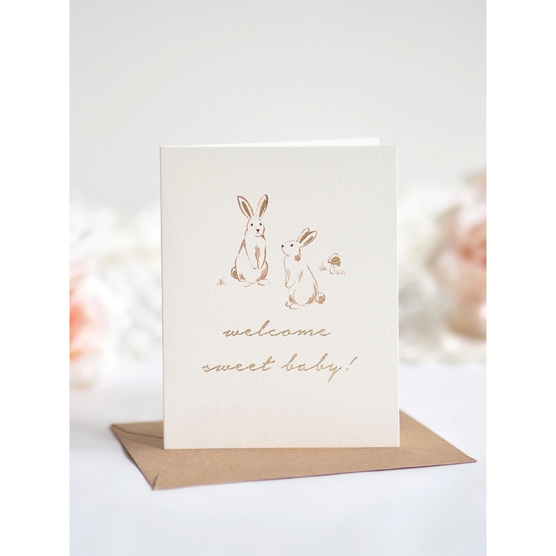 Bunnies Baby Greeting Card