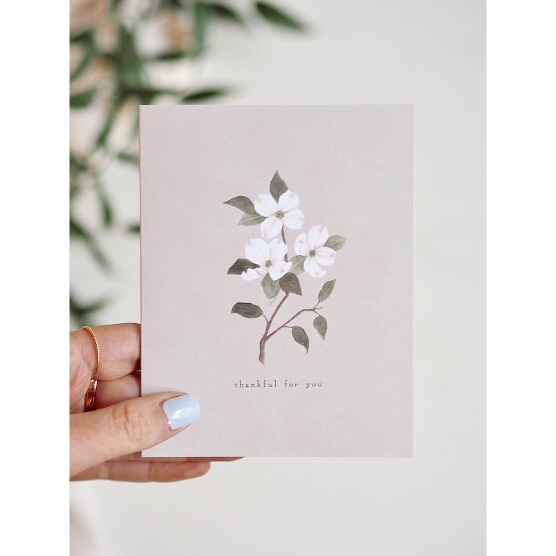 Dogwood Thankful Card