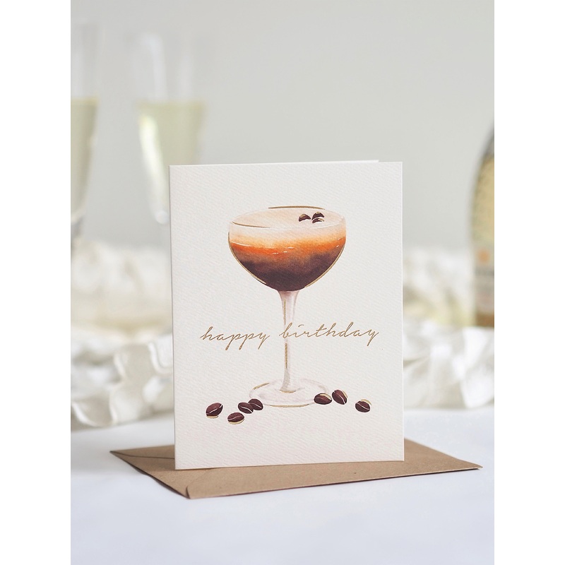 Espresso Martini Birthday Greeting Card
