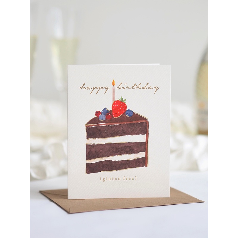 Gluten Free Cake Birthday Greeting Card
