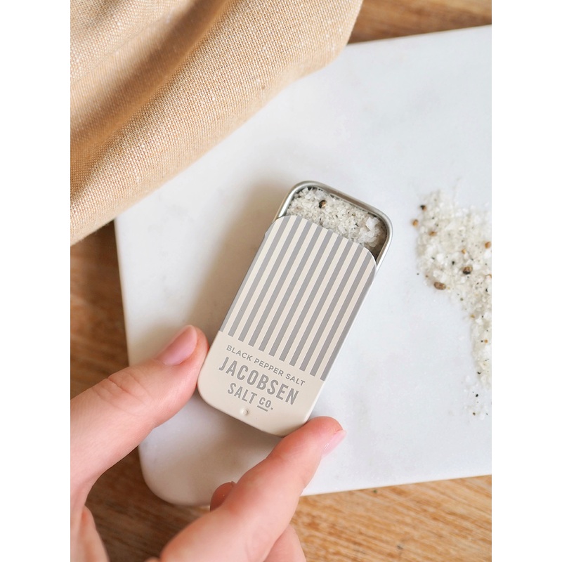 Infused Black Pepper Sea Salt Slide Tin