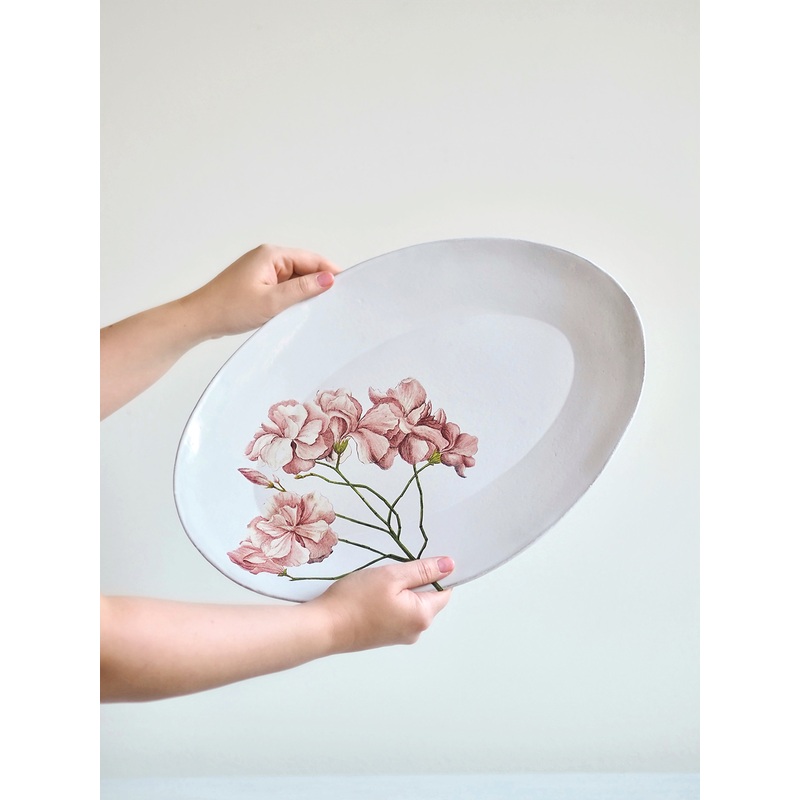 Nerium Oleander Oval Platter