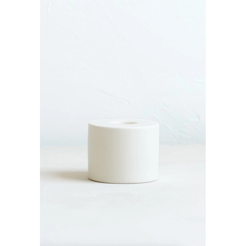 Rae White Taper Holder