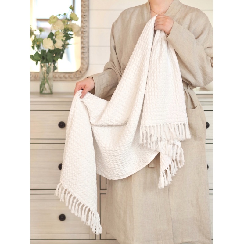 White Waffle Bath Towel