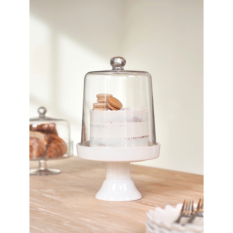 Elena Mini Dessert Pedestal w/ Cloche