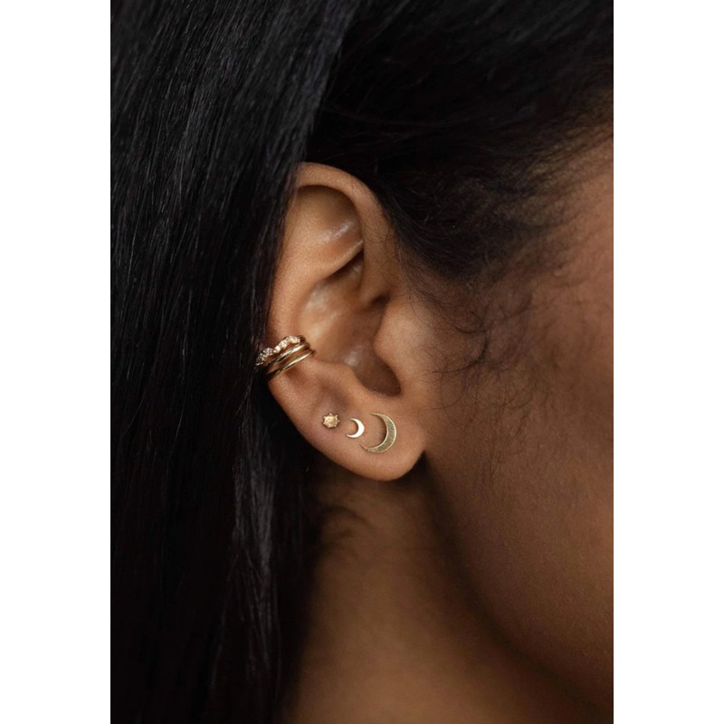 Everyday Crescent Moon Studs | Large