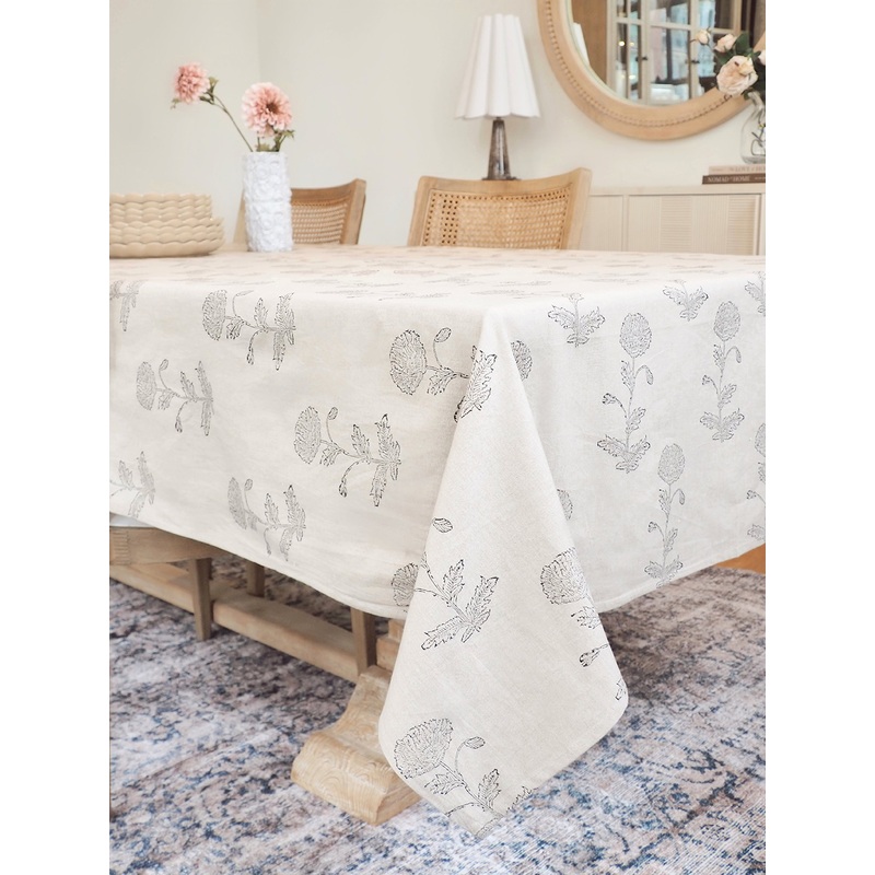 Flor Block Print Tablecloth