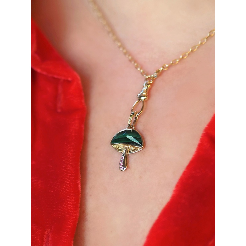 Forest Seeker Mushroom Charm | 10K Gold