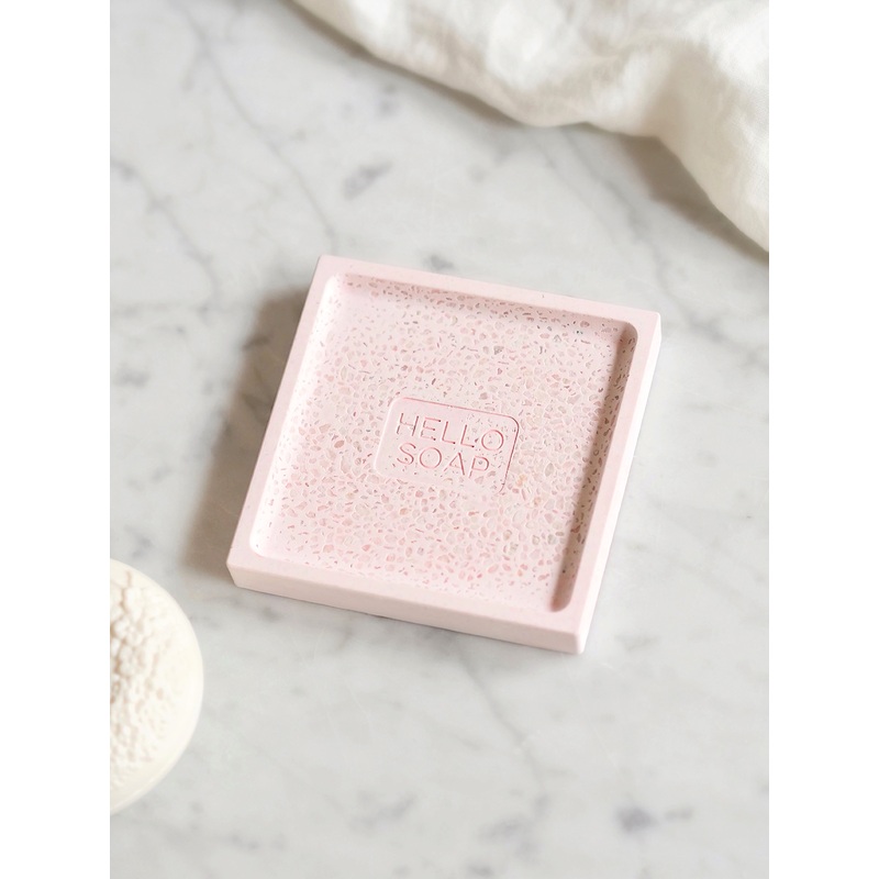Hello Soap Pink Diatomite Soap Dish