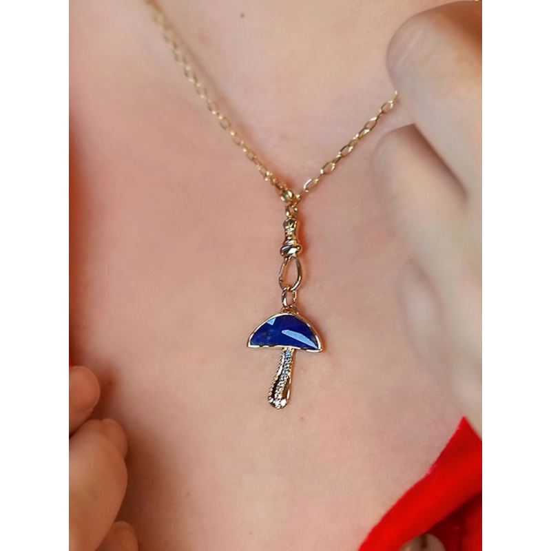 Night Gazer Mushroom Charm | 10K Gold