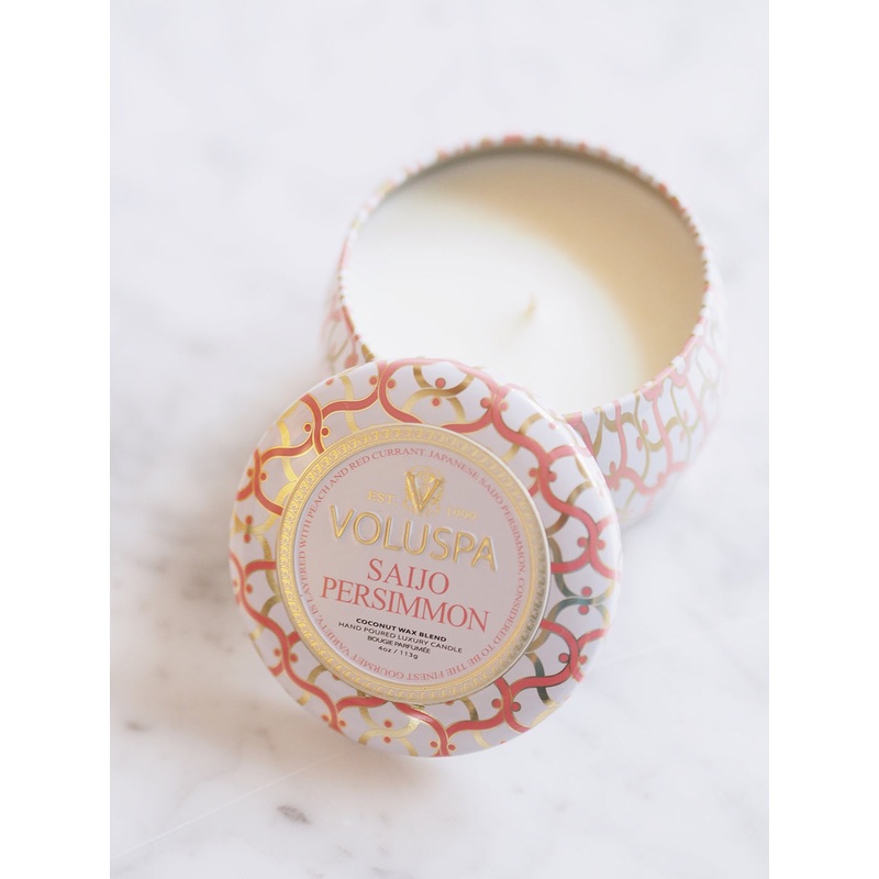 Saijo Persimmon Mini Tin Candle