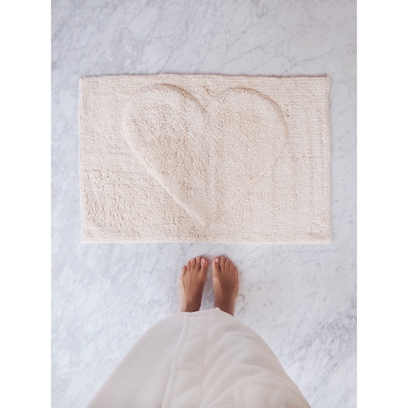 Tonal Heart Bath Mat
