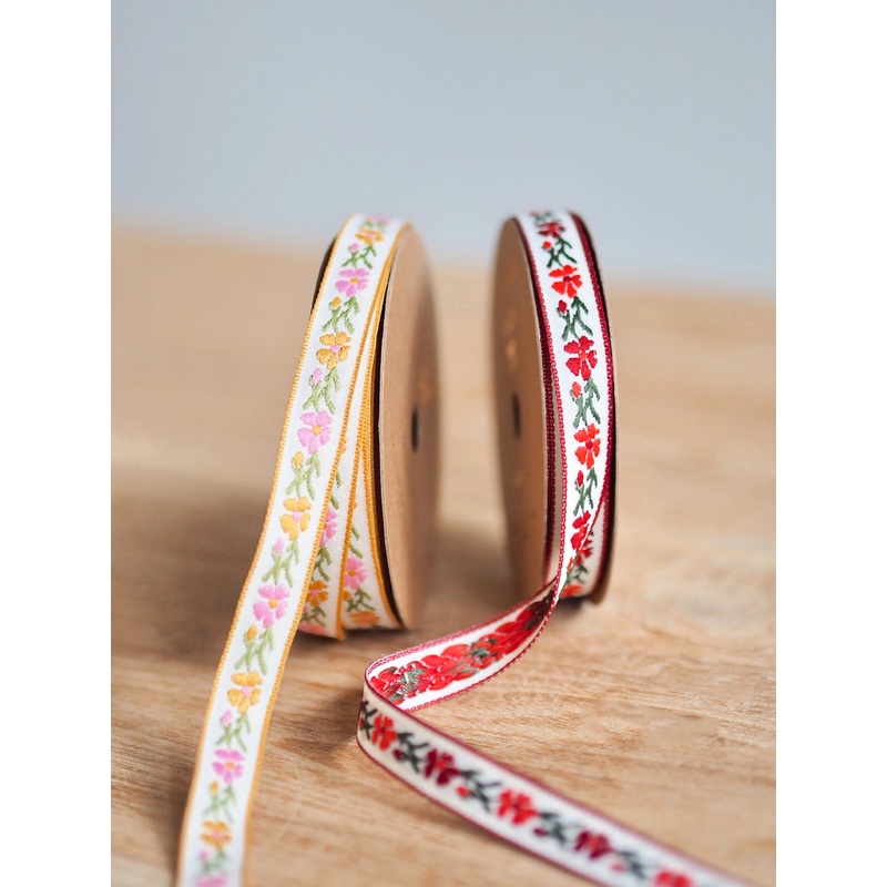 Vine Floral Woven Ribbon