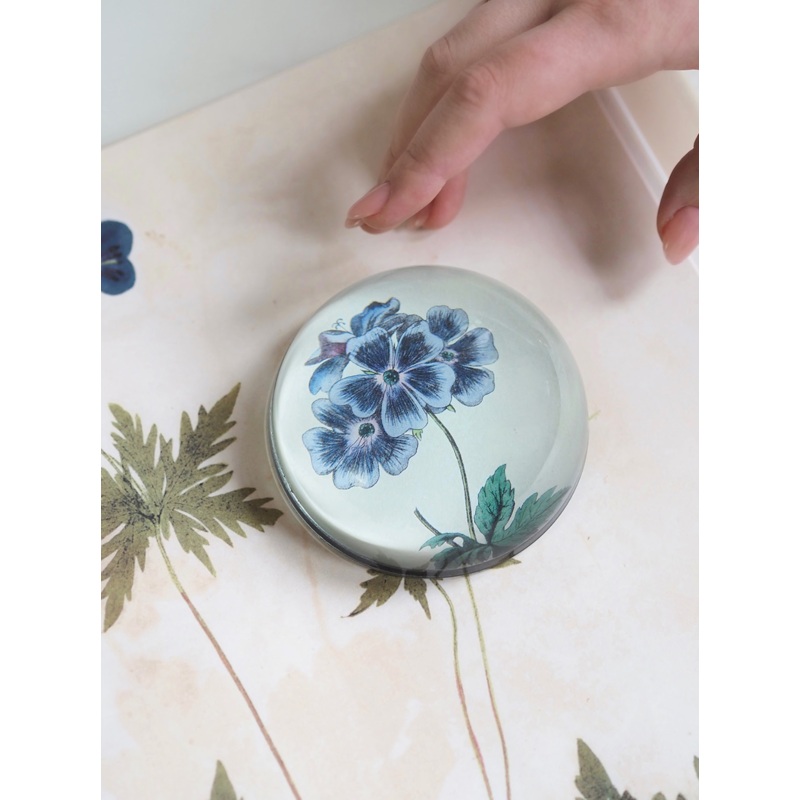 Blue Geranium Dome Paperweight