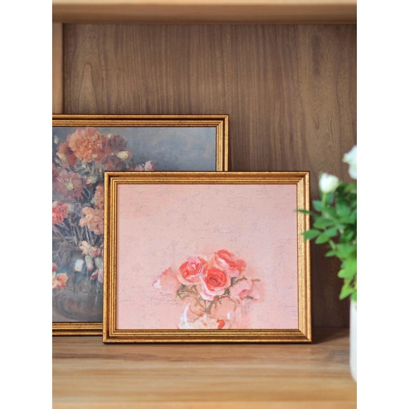 Blush Roses Framed Canvas Print | 8×10