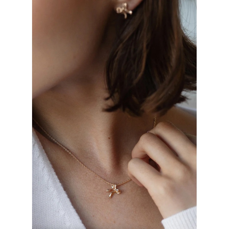 Bow Necklace | Gold
