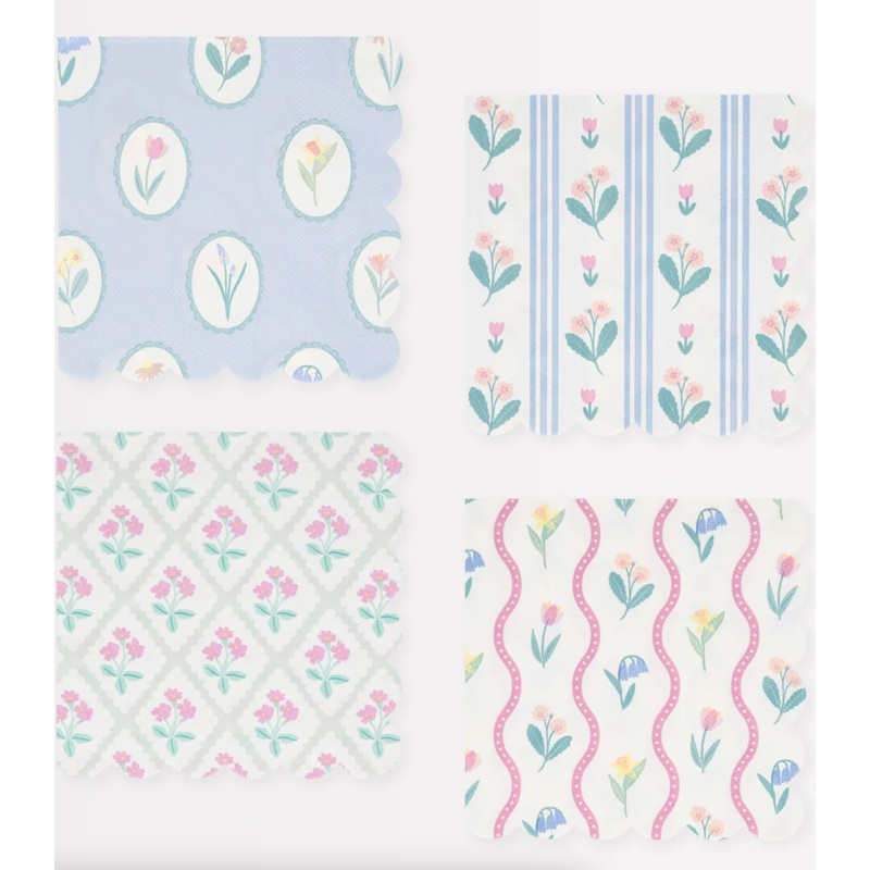 Flower Pattern Napkins