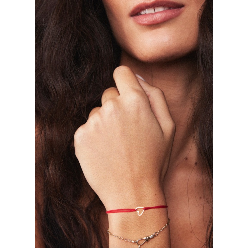 Hold Onto Me Heart Cord Bracelet