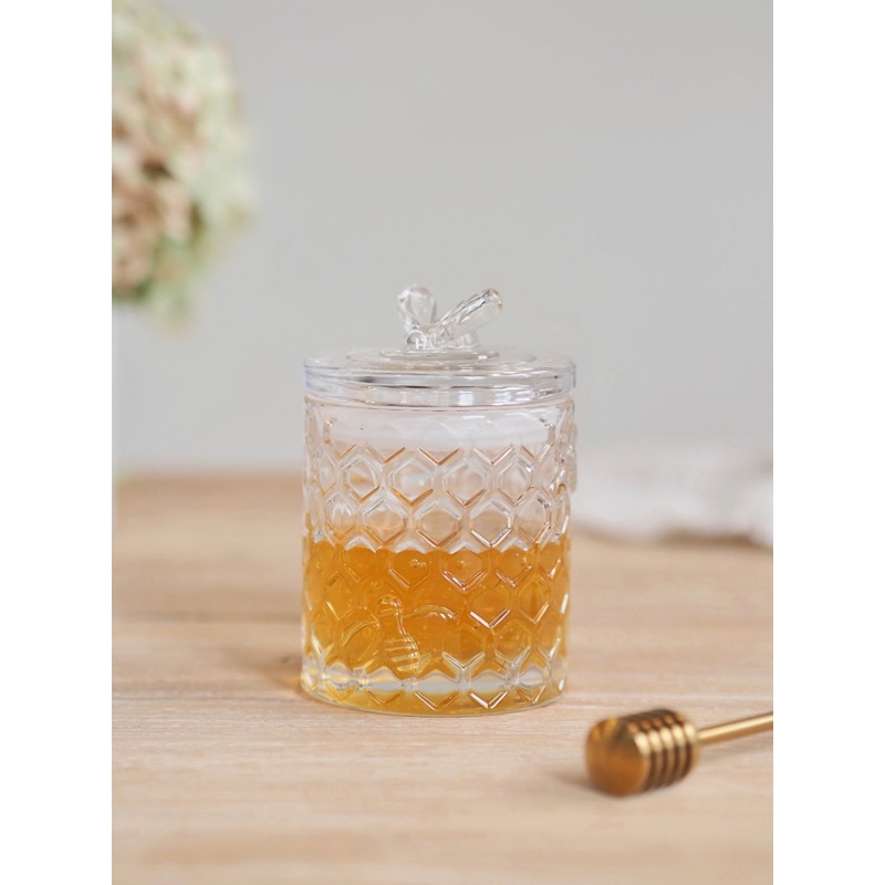 Honeycomb Jar with Bee