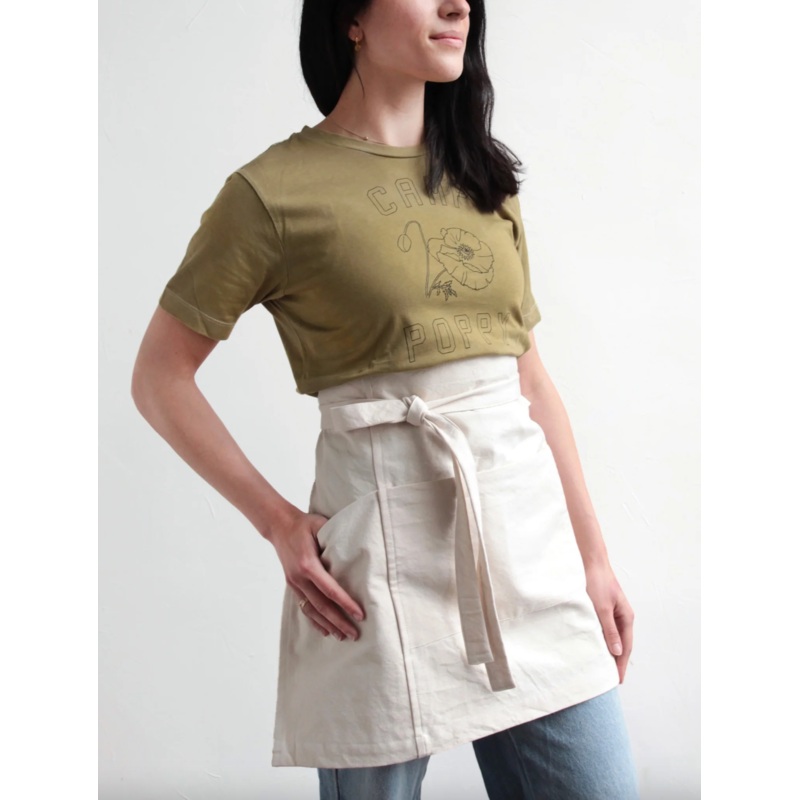 Natural Canvas Half Apron